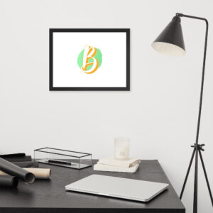Framed matte paper poster